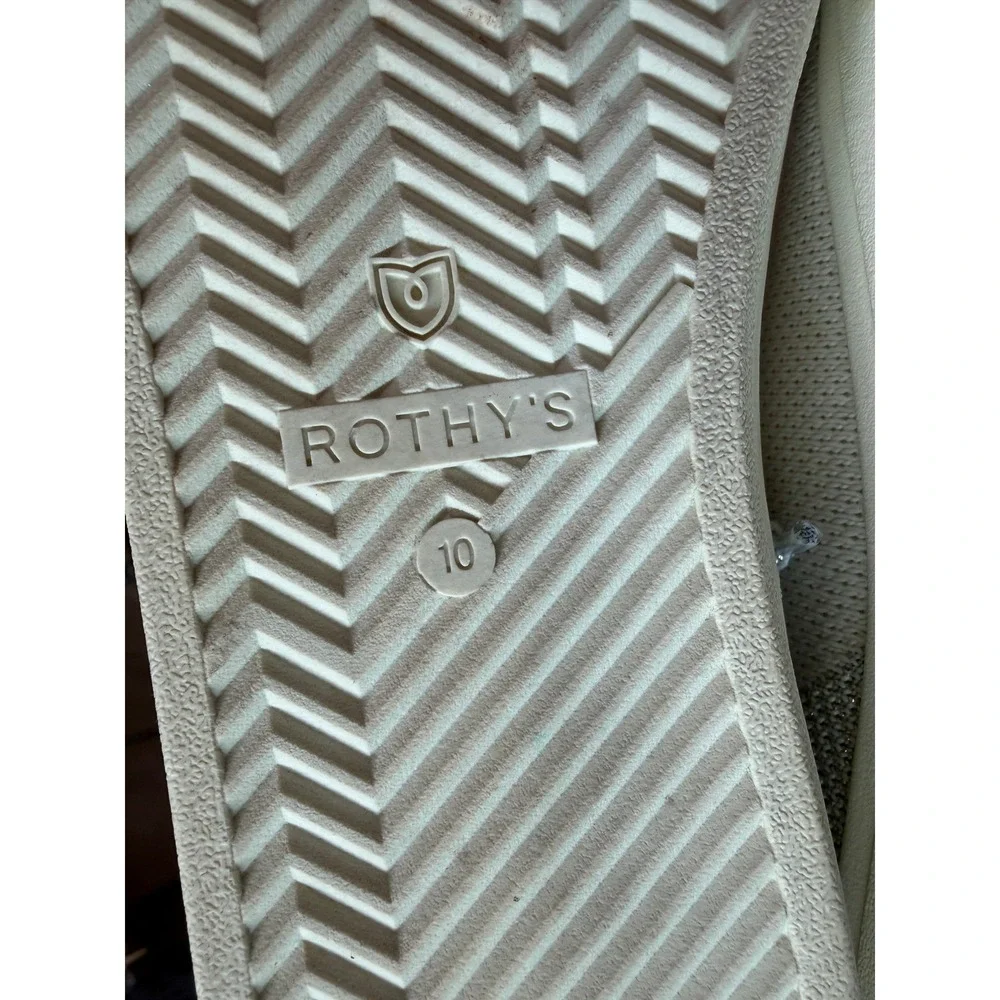 Rothys The Lace Up Sneakers‎ Women Size 10 White Knit Casual Comfort Shoes